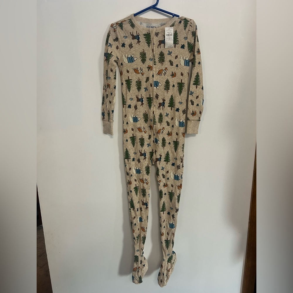 Two Pairs Pyjamas- Old Navy Woodland Animals Print Kids Footy Pajamas - Picture 4 of 7